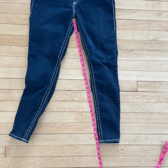 True Religion Jennie Curvy Skinny Jeans Y2K Mid Rise Flap Pocket Size 32 - Picture 8 of 9